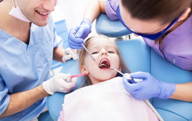Dental examination, illustrative dental-care visual